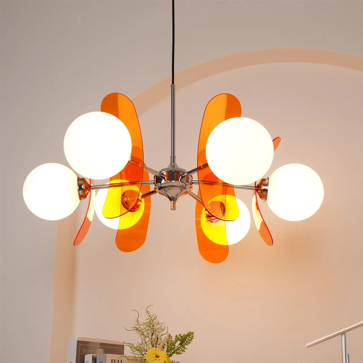 Valentina Modern Metal Glass Pendant Light Bedroom Living Room