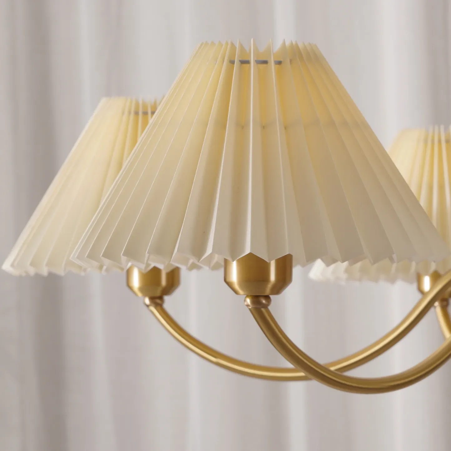 Valentina Vintage Pleated Fabric Chandelier Shades  Living Dining Room
