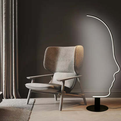 Edge Lampe sur pied Led visage de humain postmoderne pour la chambre