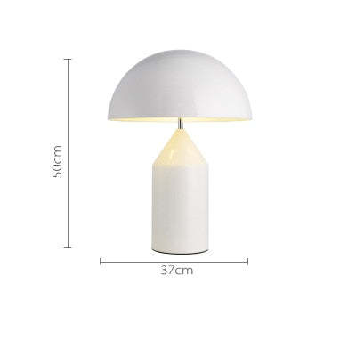 Salgado Lampe de Table Champignon Minimaliste, Métal, Noir/Blanc/Or, Chambre