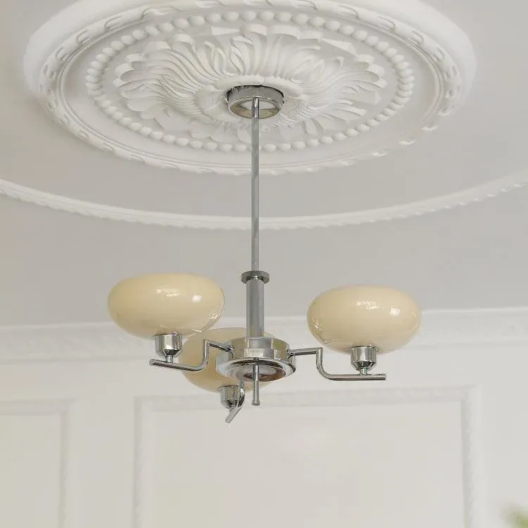 Valentina Vintage Antique Metal Glass Chandelier Living Dining Room