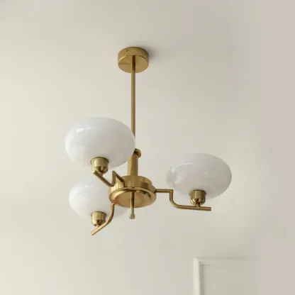 Valentina Vintage Antique Metal Glass Chandelier Living Dining Room