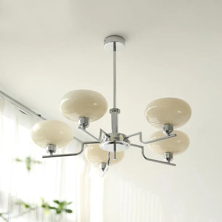 Valentina Vintage Antique Metal Glass Chandelier Living Dining Room
