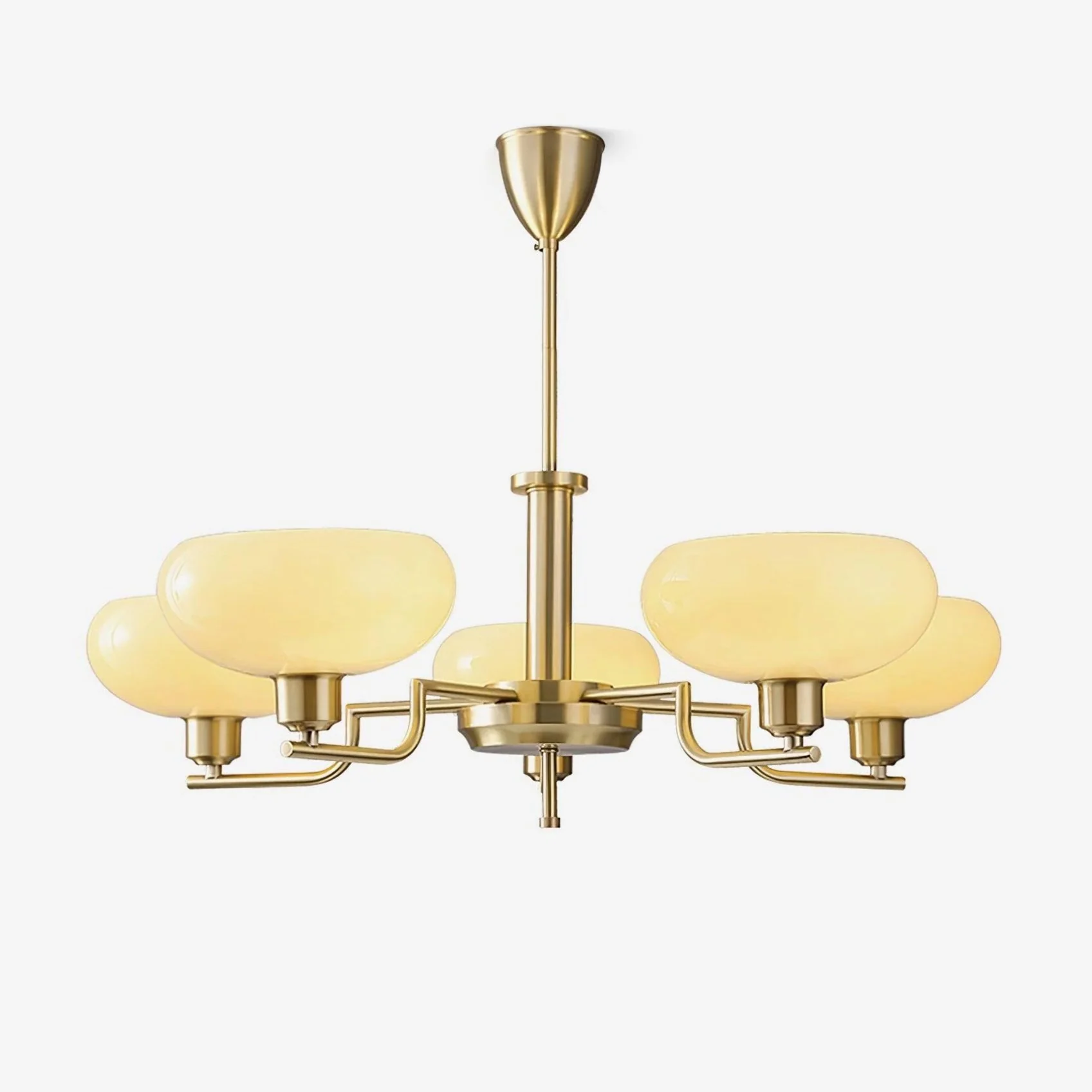 Valentina Vintage Antique Metal Glass Chandelier Living Dining Room