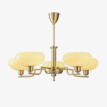 Valentina Vintage Antique Metal Glass Chandelier Living Dining Room