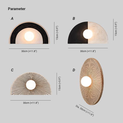 Elif Modern Geometric Style Unusual Resin Glass Wall Lamp Bedroom  Dining Room