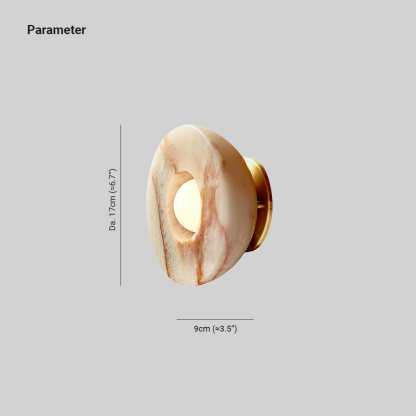 Elif Minimalism Unusual Marble Metal Wall Lamp Bedroom Dining Room