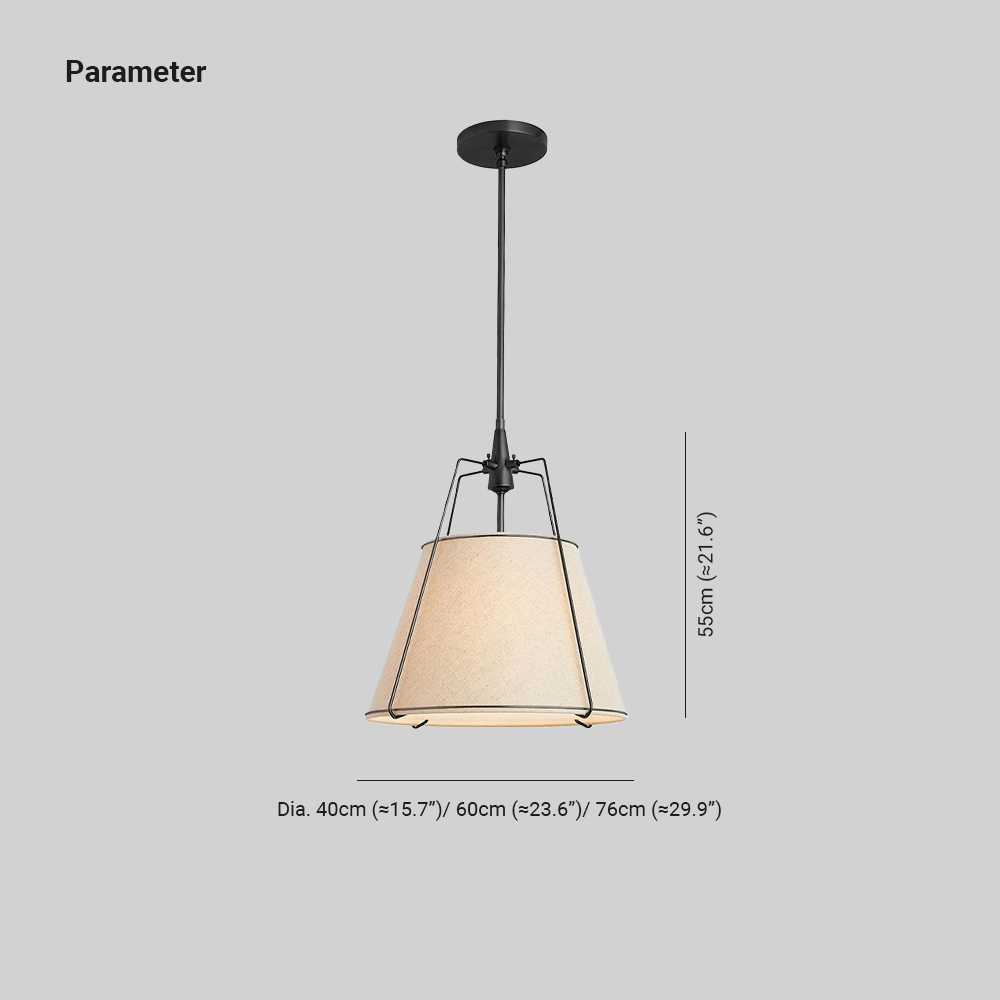 Alessio Vintage Special Metal Fabric Pendant Light Shades Dining Room
