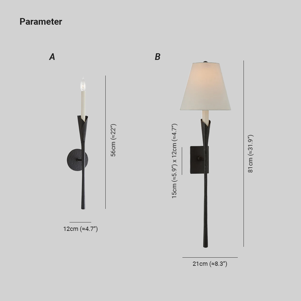 Alessio Vintage Antique Metal Fabric Wall Light Shades Kitchen Bedroom Living Room