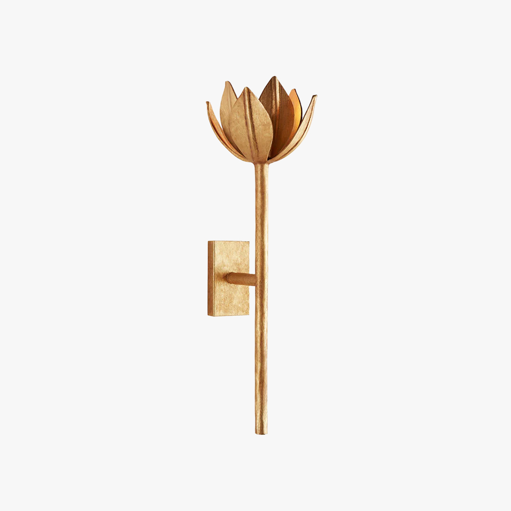 Alessio Vintage Metal Brass White Wall Lamp Dining Room Bedroom