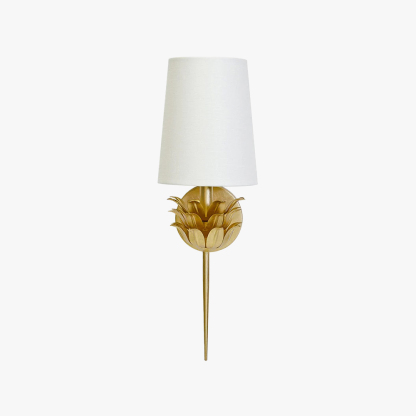 Alessio Minimalism Metal Fabric Brass Silver Wall Lamp Dining Room Bedroom