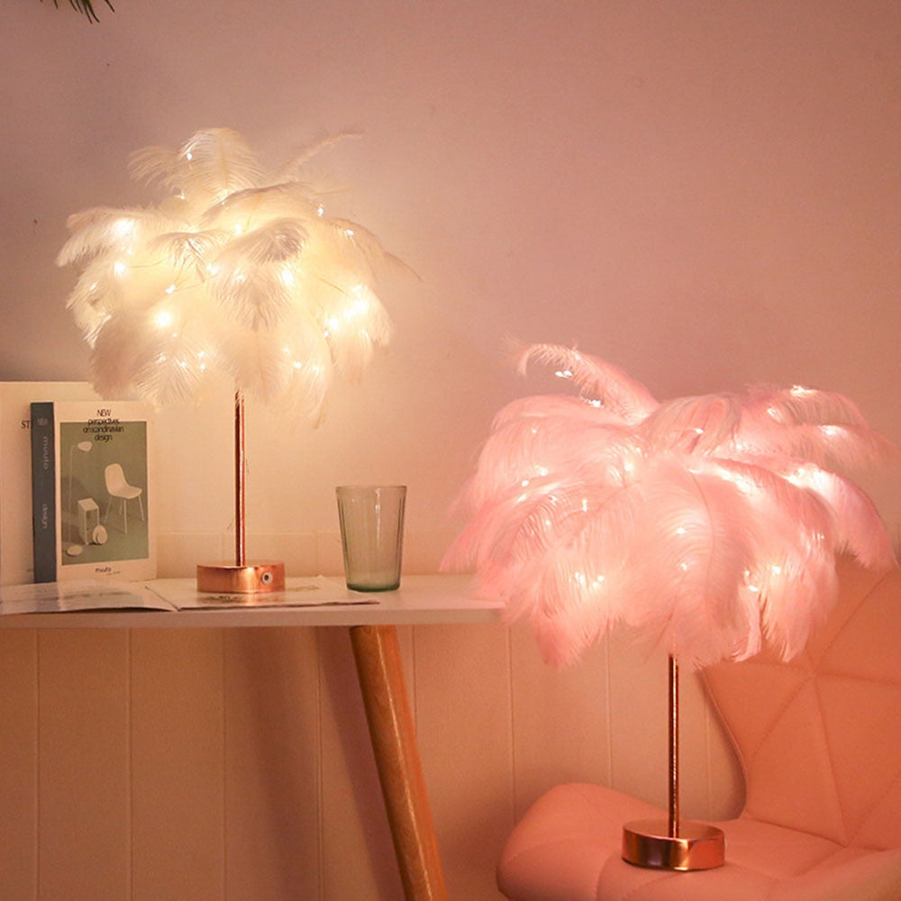 Fairy Feather Tree Table Lamp