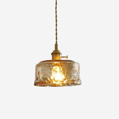 Verona Amber Textured Glass Pendant Light