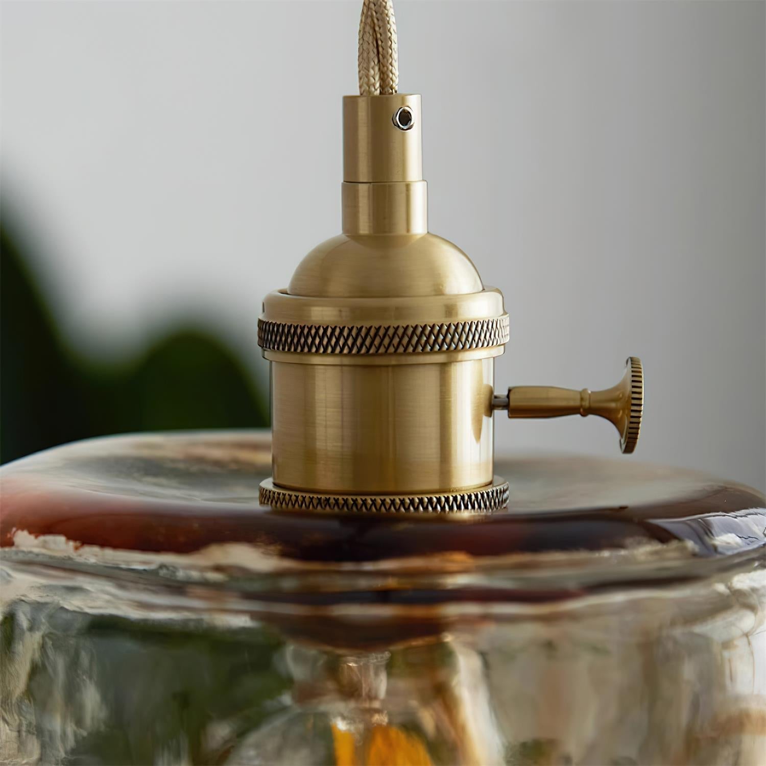 Verona Amber Textured Glass Pendant Light