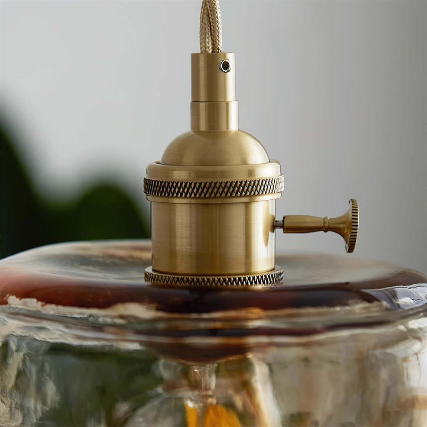 Verona Amber Textured Glass Pendant Light