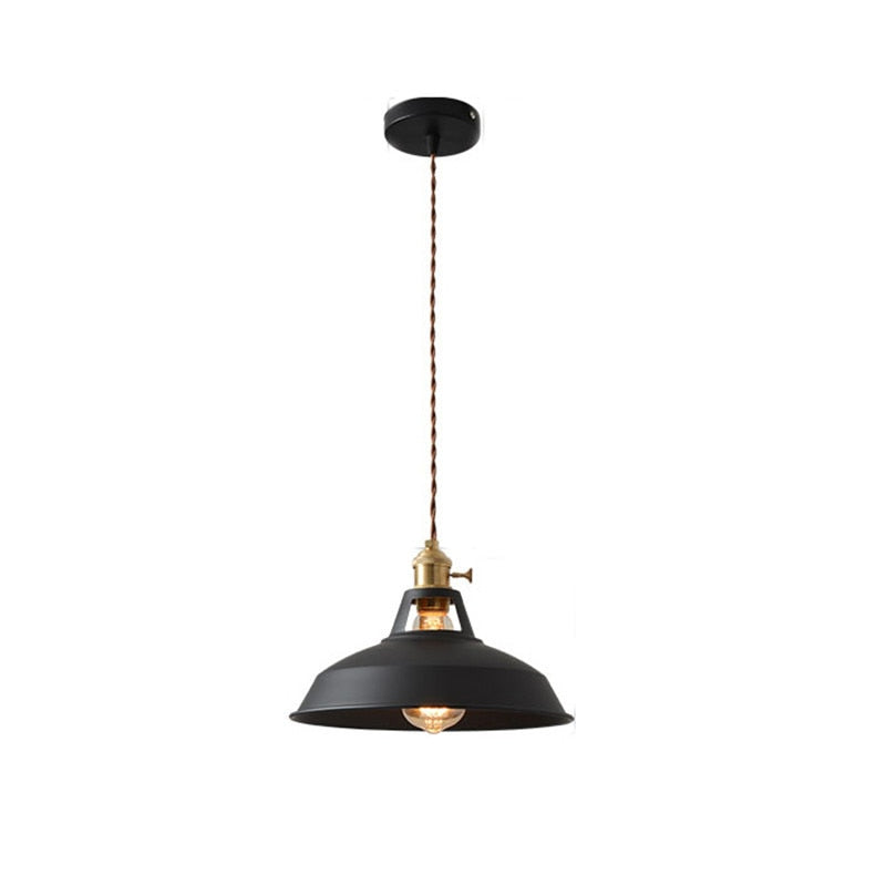 Retro Industrial Style Macaron Metal Pendant Light Dining Room Black