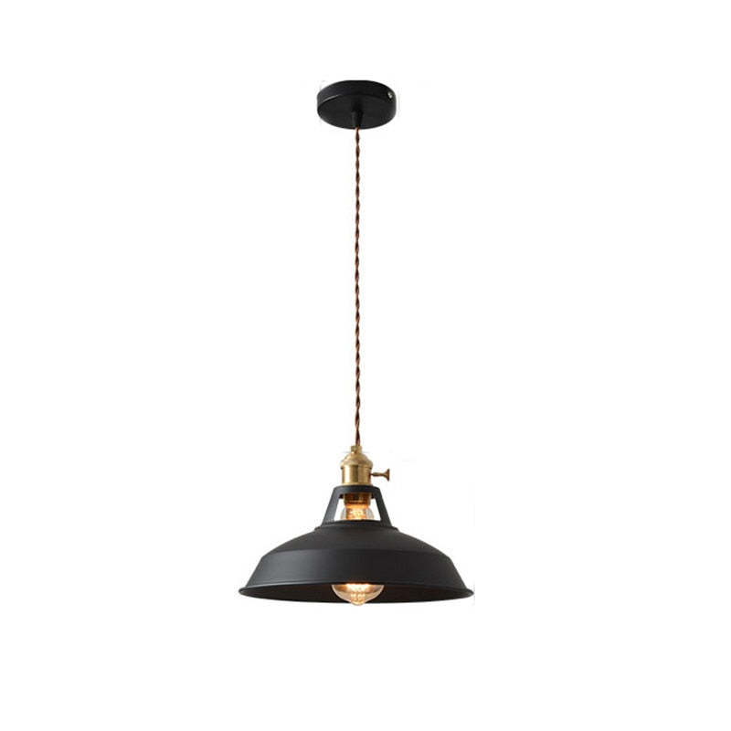 Retro Industrial Style Macaron Metal Pendant Light Dining Room Black