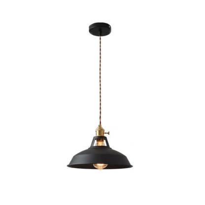 Retro Industrial Style Macaron Metal Pendant Light Dining Room Black