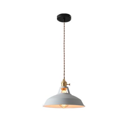 Retro Industrial Style Macaron Metal Pendant Light Dining Room White