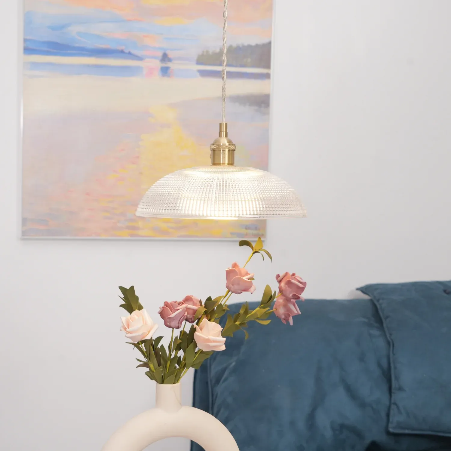 Hailie Modern Metal Glass Opaque Pendant Light Pendant Light