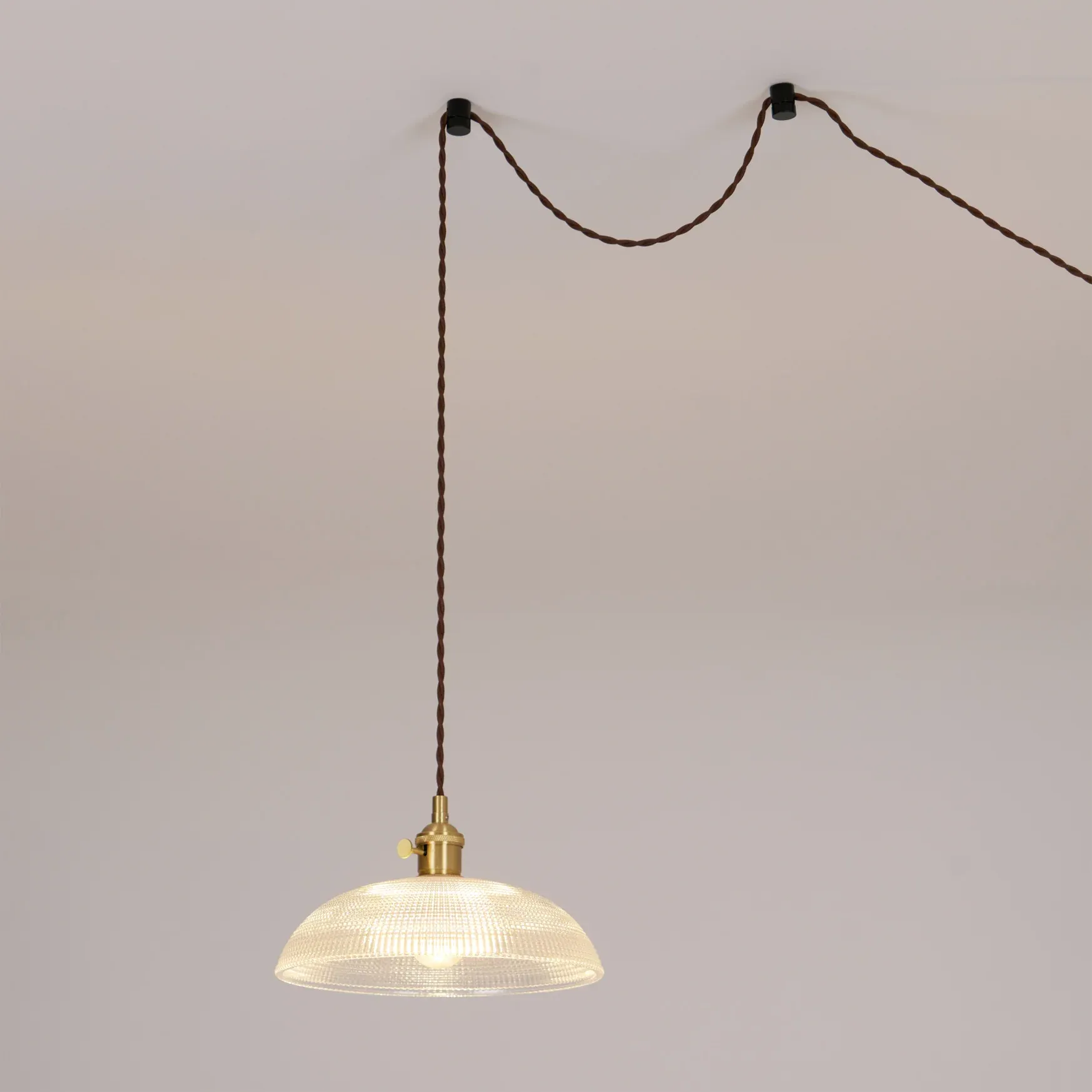 Hailie Moderne Métal Verre Opaque Suspensions Chambre à Coucher Salon