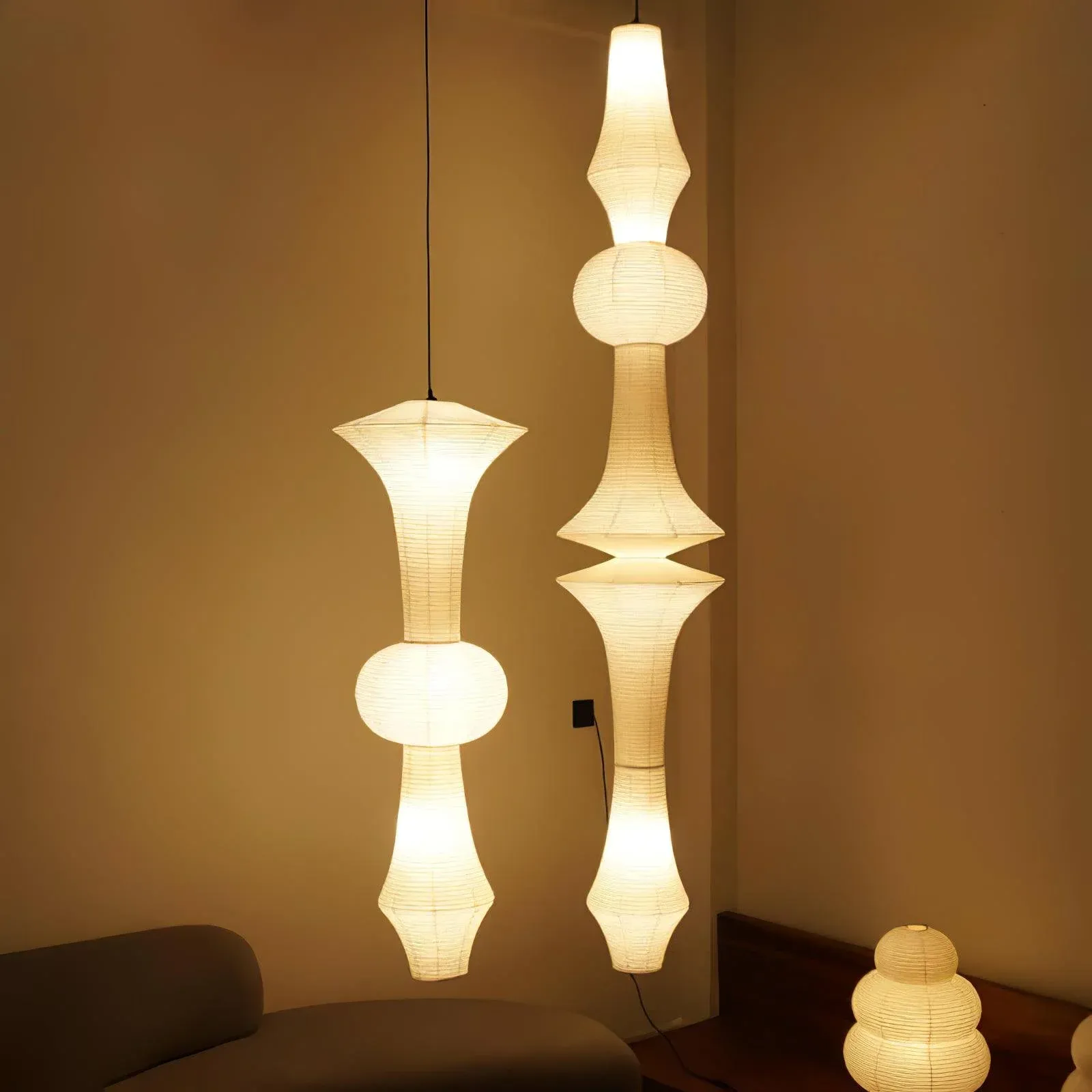 Renée Géométrique Style Métal Papier Suspensions Chambre à Coucher Salon