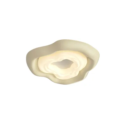Quinn Unusual White Cream Color Roses Ceiling Lamp Dining Room