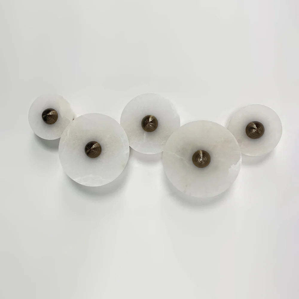 Artelux Round Alabaster Combination Wall Lamp