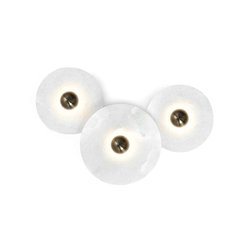 Artelux Round Alabaster Combination Wall Lamp