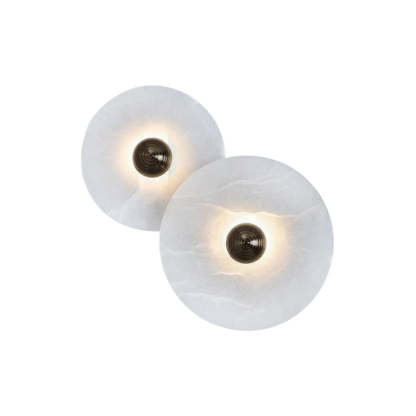 Artelux Round Alabaster Combination Wall Lamp