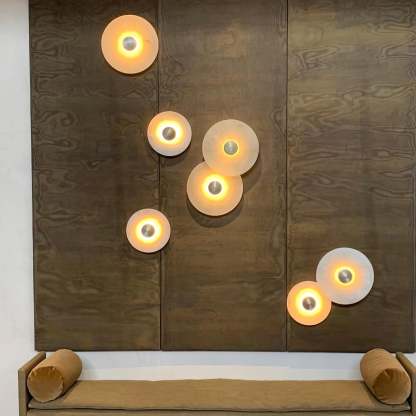 Artelux Round Alabaster Combination Wall Lamp