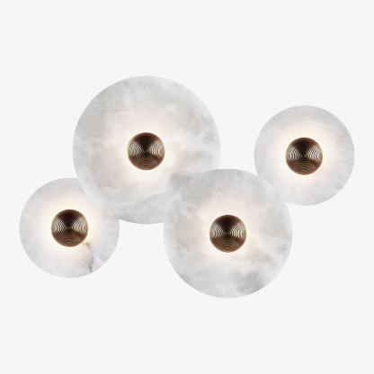 Artelux Round Alabaster Combination Wall Lamp
