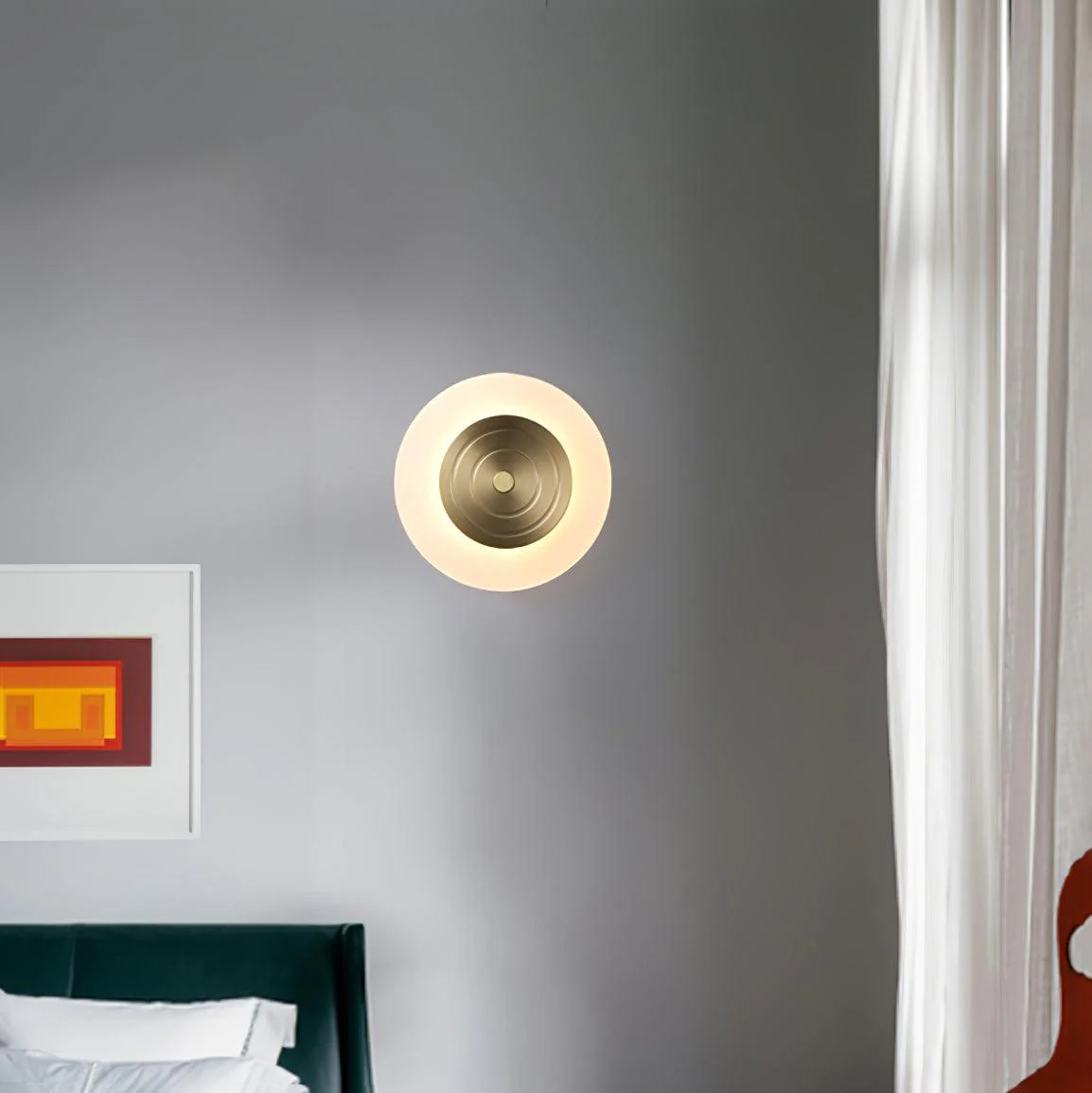 Orr Minimalism Round Moon Wall Lamp Dining Room Bedroom