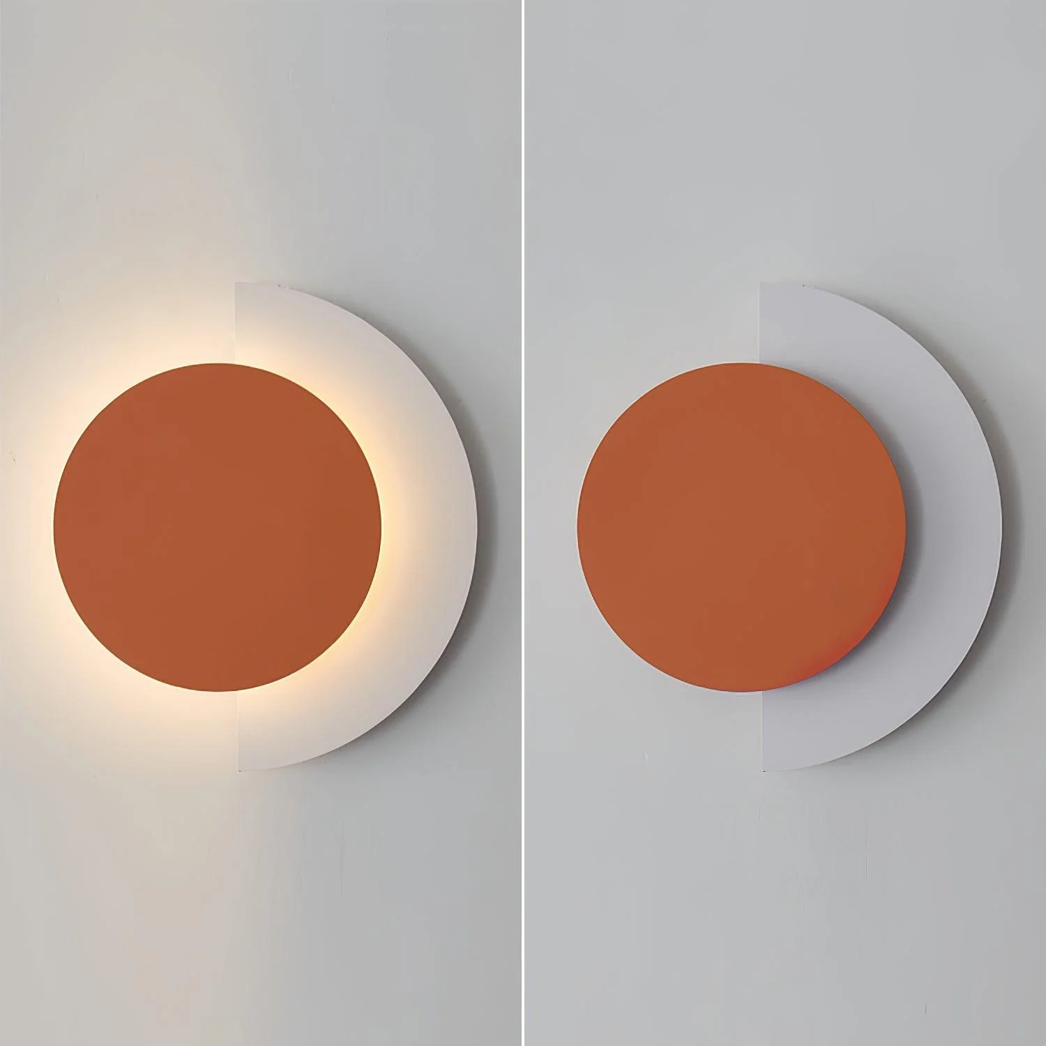 Edge Minimalisme Arrondi Acrylique Métal Applique Murale Salle à Manger Chambre à Coucher