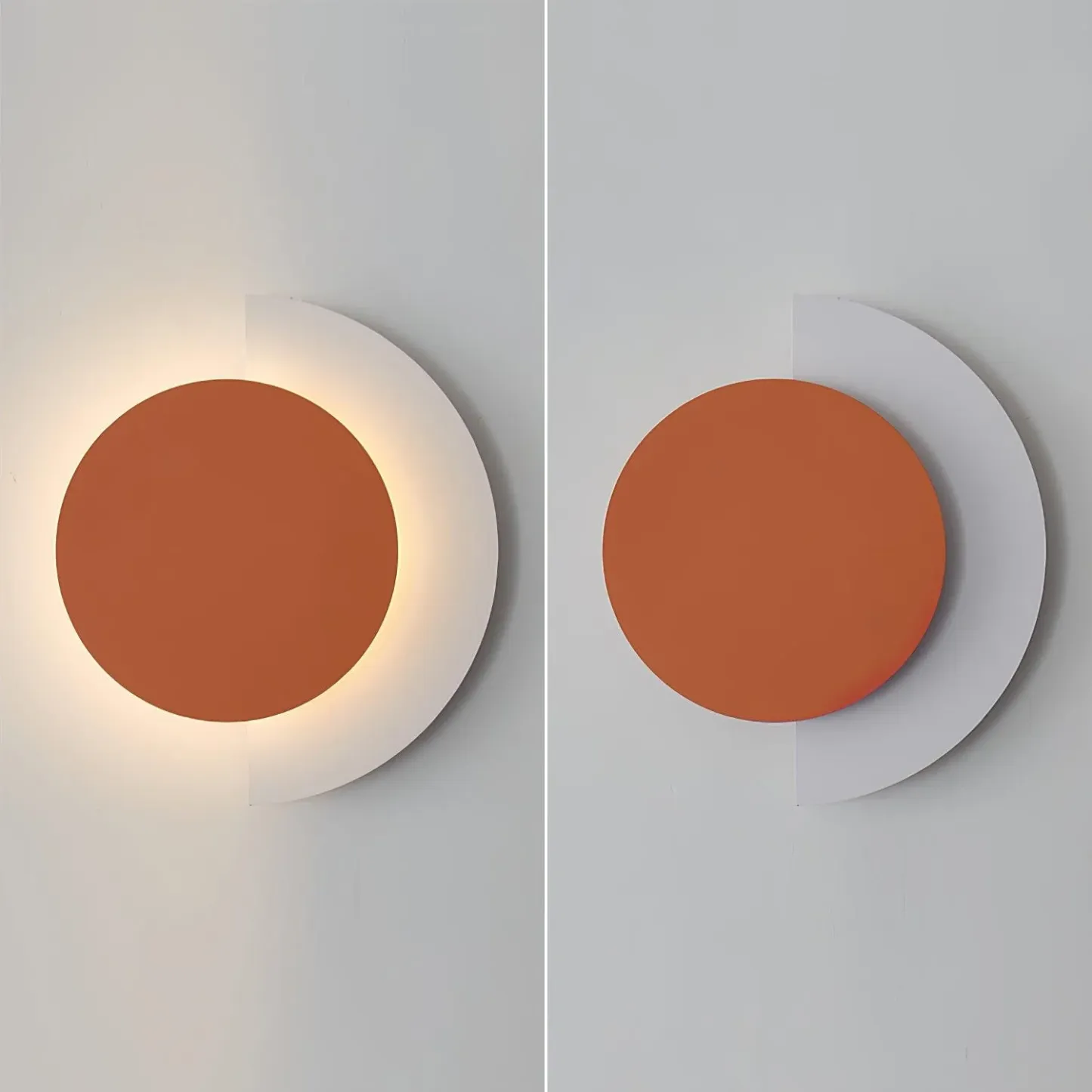 Edge Minimalisme Arrondi Acrylique Métal Applique Murale Salle à Manger Chambre à Coucher