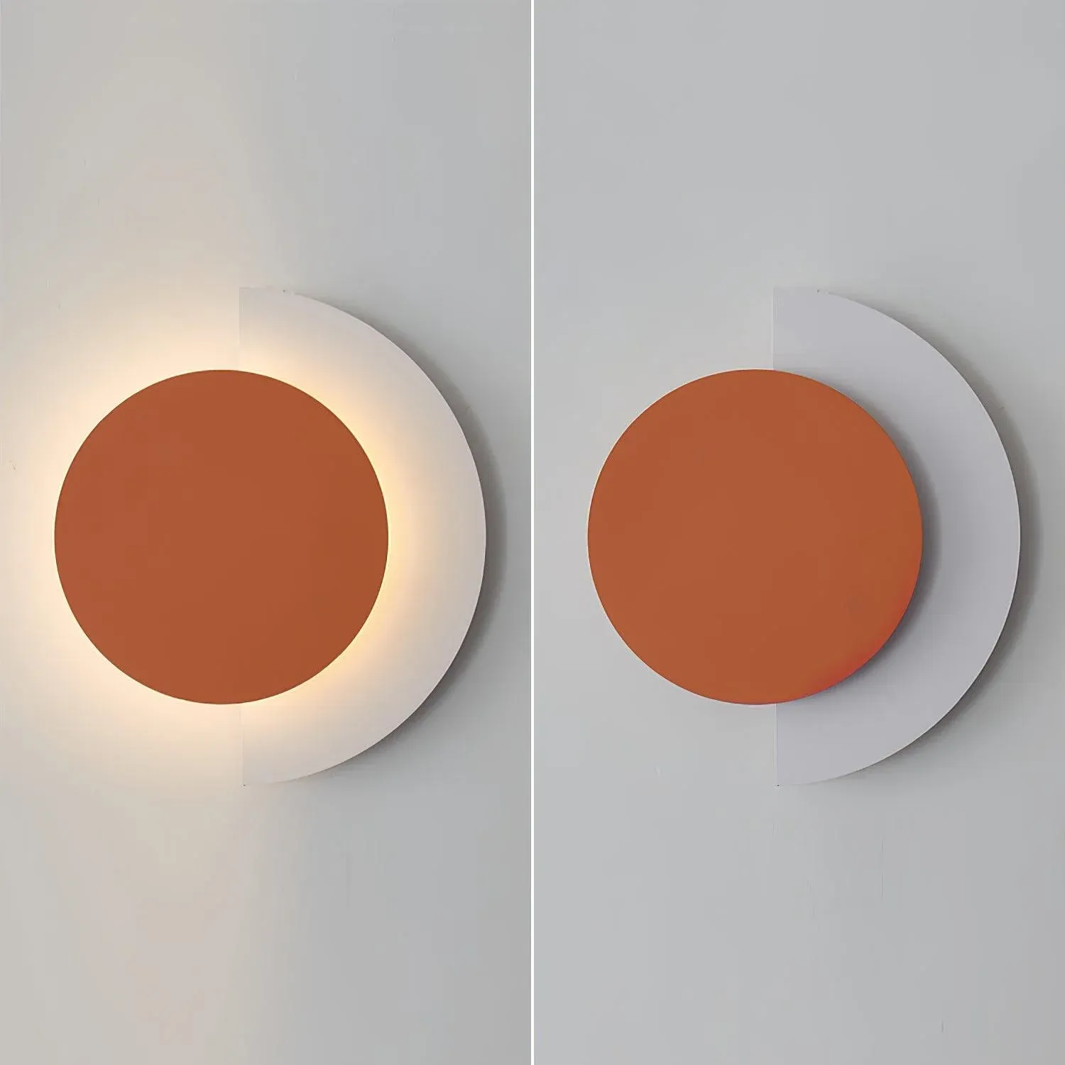 Edge Minimalisme Arrondi Acrylique Métal Applique Murale Salle à Manger Chambre à Coucher
