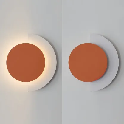 Edge Minimalisme Arrondi Acrylique Métal Applique Murale Salle à Manger Chambre à Coucher