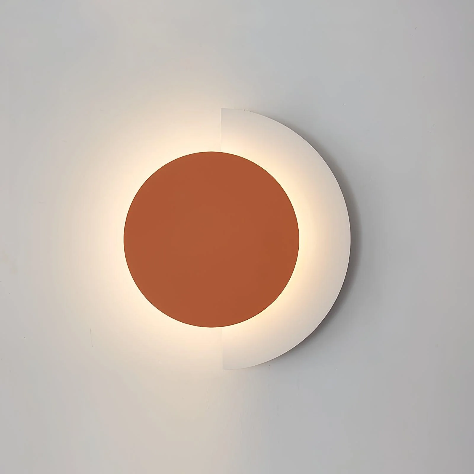 Edge Minimalism Rounded Acrylic Metal Wall Lamp Dining Room Bedroom