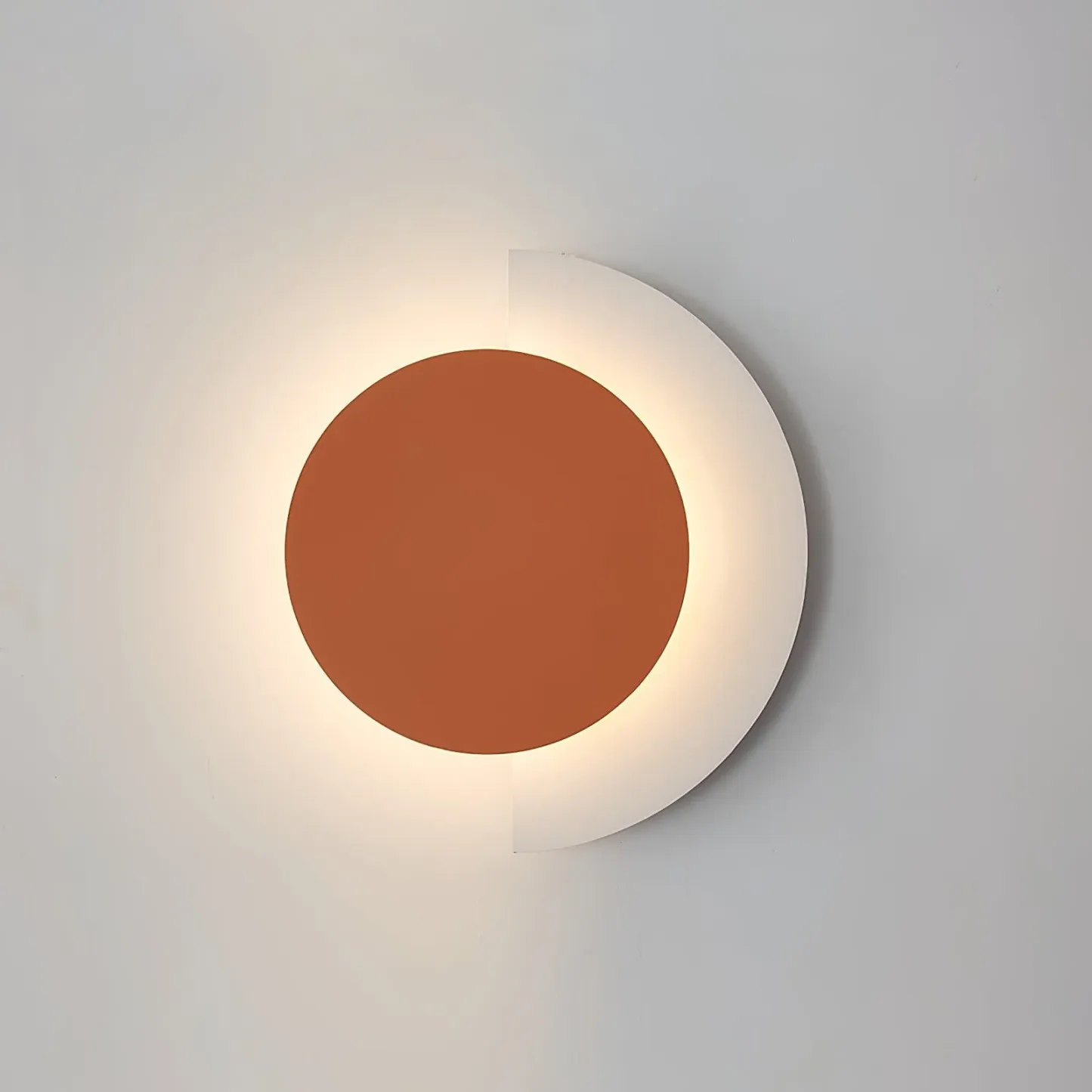 Edge Minimalism Rounded Acrylic Metal Wall Lamp Dining Room Bedroom