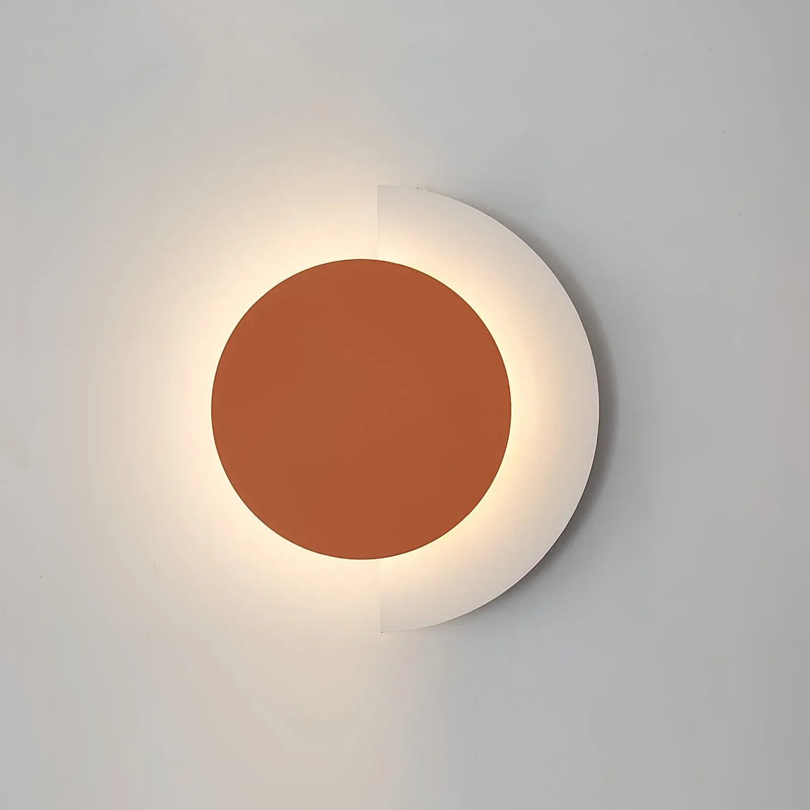 Edge Minimalism Rounded Acrylic Metal Wall Lamp Dining Room Bedroom