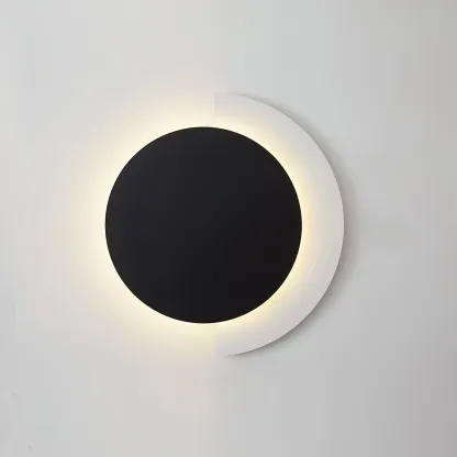 Edge Minimalism Rounded Acrylic Metal Wall Lamp Dining Room Bedroom