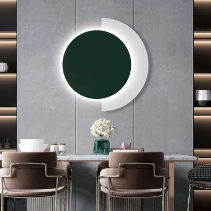 Edge Minimalisme Arrondi Acrylique Métal Applique Murale Salle à Manger Chambre à Coucher