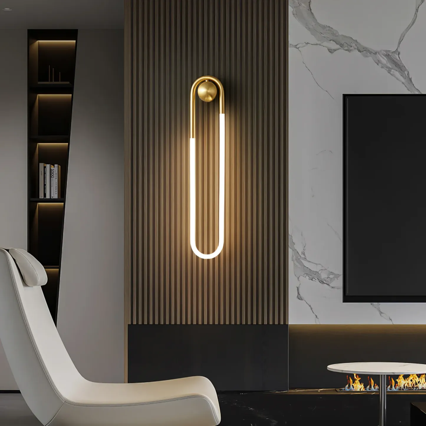 Meza Modern LED Metal Acrylic Wall Light Bedroom Living Room Hallway