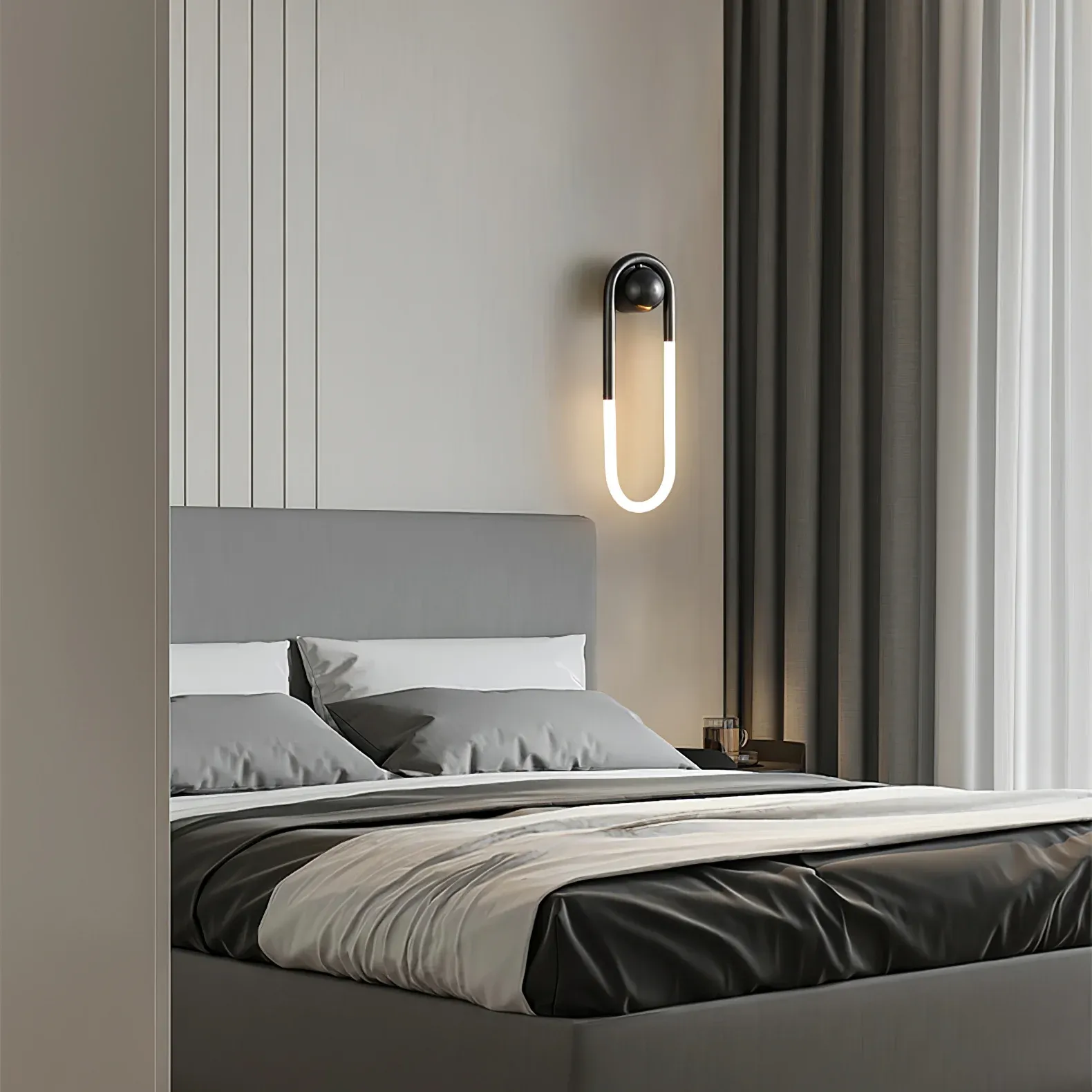 Meza Modern LED Metal Acrylic Wall Light Bedroom Living Room Hallway