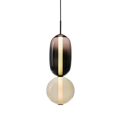 Morandi Moderne Designer LED Suspension Noir Chambre À Coucher