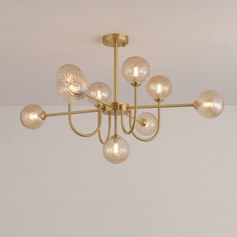 Valentina Moderne LED Lustre Or Verre Salle À Manger/Salon/Chambre À Coucher