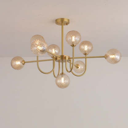 Valentina Moderne LED Lustre Or Verre Salle À Manger/Salon/Chambre À Coucher