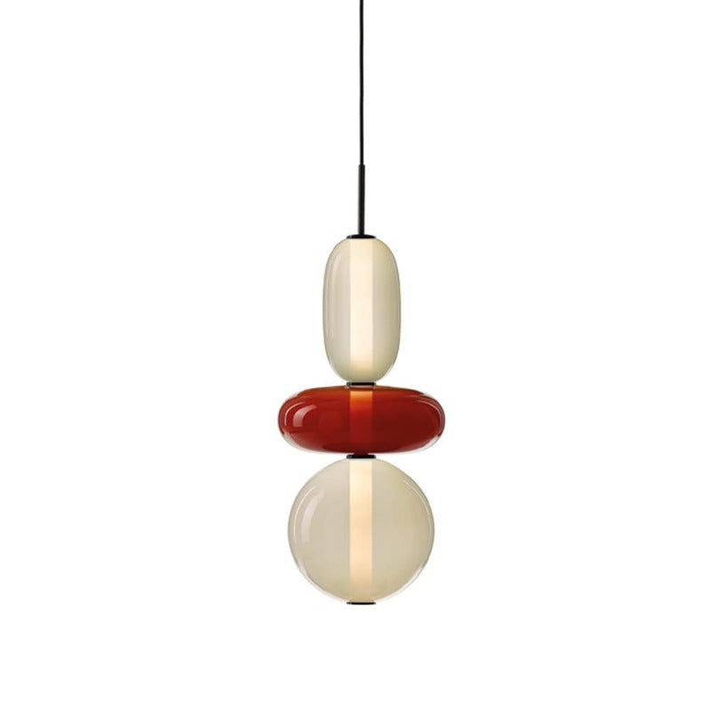 Morandi Moderne Designer LED Suspension Noir Chambre À Coucher