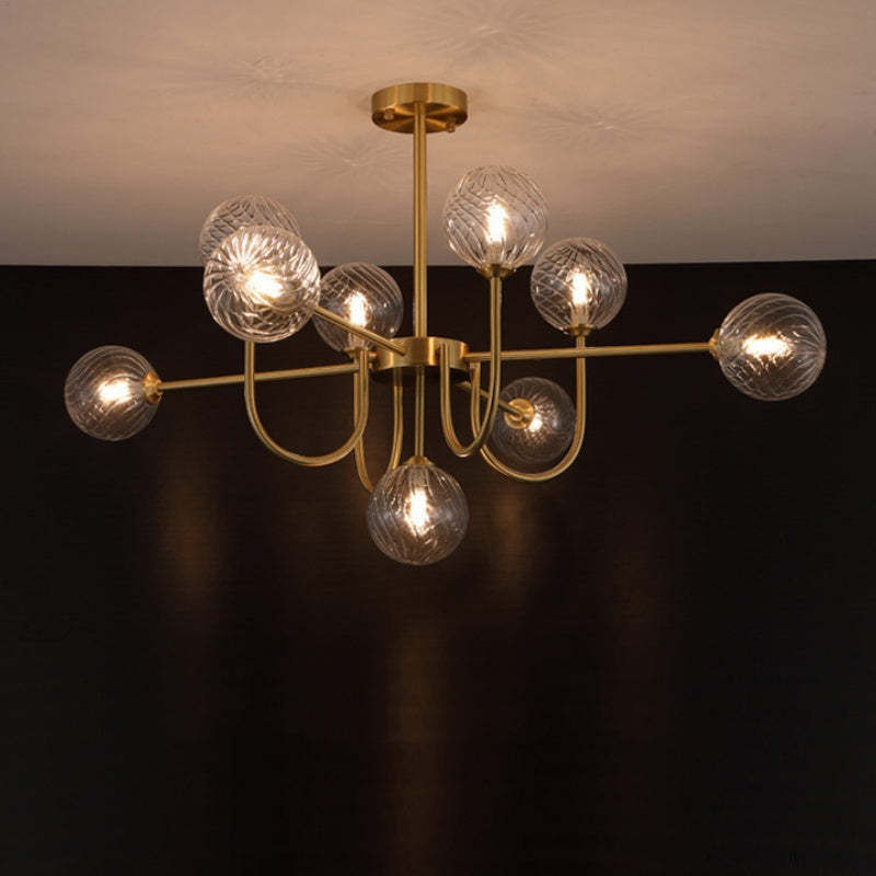 Valentina Moderne LED Lustre Or Verre Salle À Manger/Salon/Chambre À Coucher
