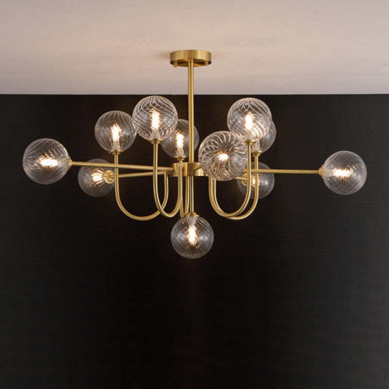 Valentina Moderne LED Lustre Or Verre Salle À Manger/Salon/Chambre À Coucher
